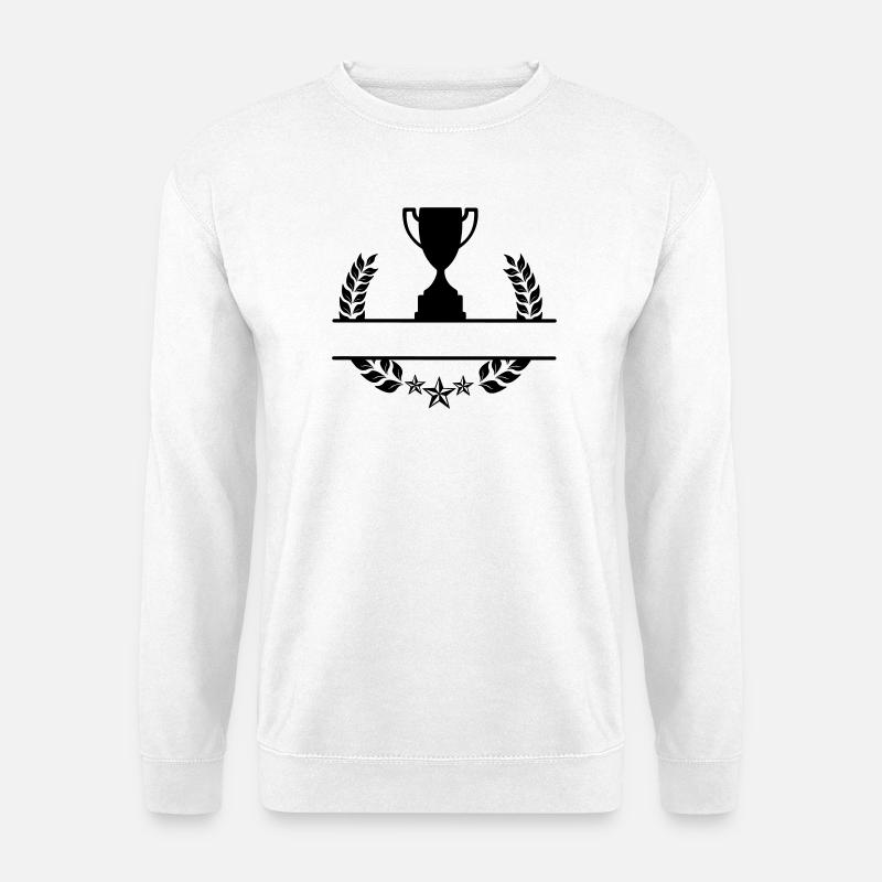 Laurel wreath monogram cup - Unisex Sweatshirt - white