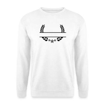 Laurel wreath under three stars - Unisex Sweatshirt - white - Front