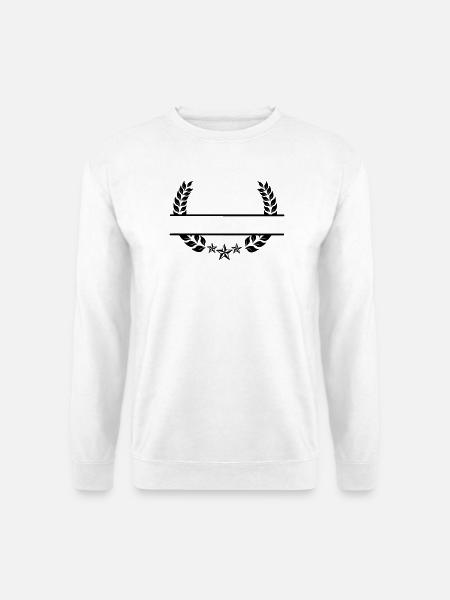 Laurel wreath under three stars - Unisex Sweatshirt - white