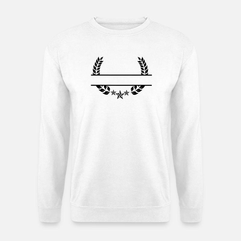 Laurel wreath under three stars - Unisex Sweatshirt - white