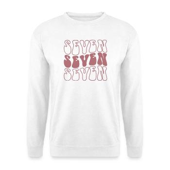 Seven 7th Birthday For Girls 7 Years Old - Unisex Sweatshirt - white - Front