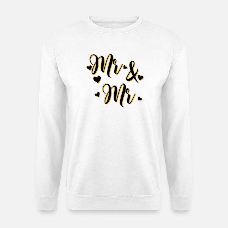 Herr und Herr - Unisex Pullover - Weiß