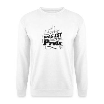 Was ist letzte Preis Handel Flohmarkt Trödelmarkt - Unisex Pullover - Weiß - Vorne