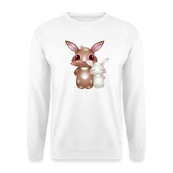 cute bunnies, friendship can be so cute - Unisex Sweatshirt - white - Front