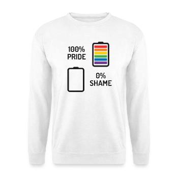 Pride Month - 100% Stolz, 0% Scham - Unisex Pullover - Weiß - Vorne