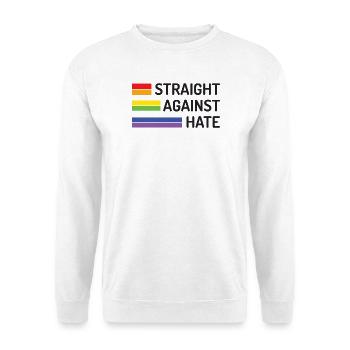 Pride Month - Straight Against Hate - Unisex Sweatshirt - white - Front