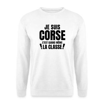 Corse, Corse humour, Corsica - Sweat-shirt Unisexe - blanc - Devant