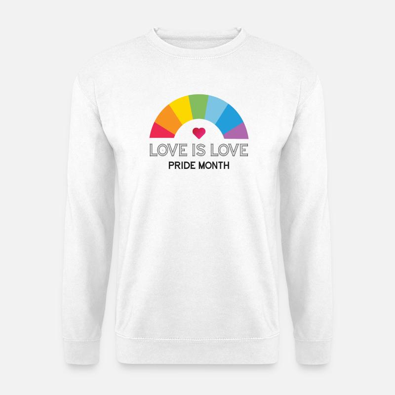 Liebe ist Liebe. Stolz-Monat. - Unisex Pullover - Weiß