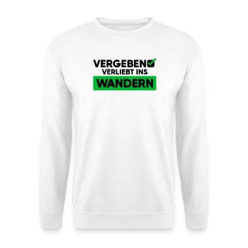 Wandern Wanderung Statement Wanderer Bergwanderung - Unisex Pullover - Weiß - Vorne