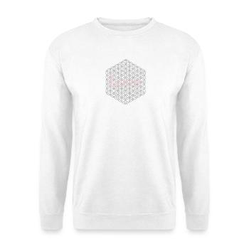 Flower of Life - 5th Dimension - silver - love - Unisex Sweatshirt - white - Front