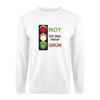Ampel rot ist das neue Grün - Unisex Pullover - Weiß - Vorne