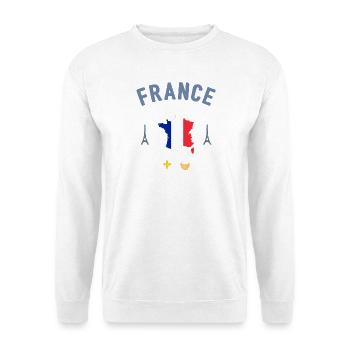 Frankreich - Unisex Pullover - Weiß - Vorne