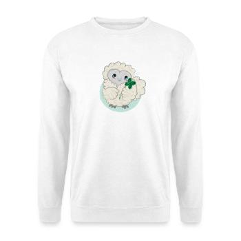Poulet en soie Lioba, bonheur - Sweat-shirt Unisexe - blanc - Devant