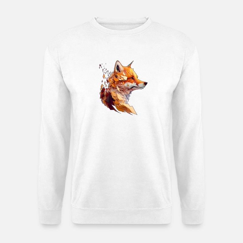 Polygon Fox Design, Pretty Fox - Sweat-shirt Unisexe - blanc