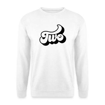 Deux enfants 2e anniversaire garçons filles 2 ans - Sweat-shirt Unisexe - blanc - Devant