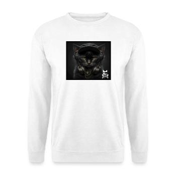 Katzen DJ mit Kopfhörern - Unisex Pullover - Weiß - Vorne