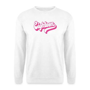 Achtzehn 18. Geburtstag Mädchen Frauen 18 Jahre alt - Unisex Pullover - Weiß - Vorne