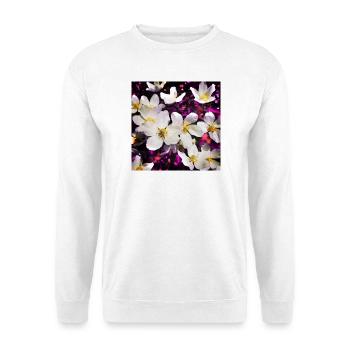 White anemones - Unisex Sweatshirt - white - Front