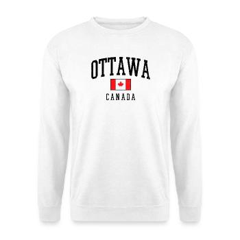 Drapeau d’Ottawa Canada – Look vintage - Sweat-shirt Unisexe - blanc - Devant