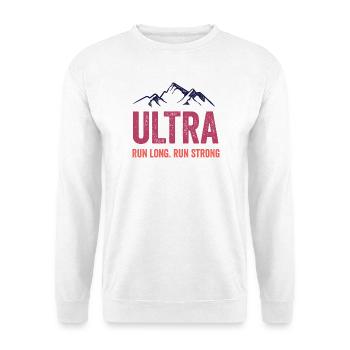 Ultra Running - Lauf lang. Laufen Sie stark. - Unisex Pullover - Weiß - Vorne