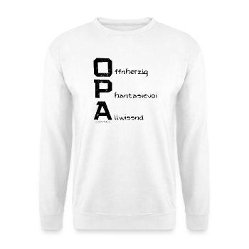 Opa - Geschenkidee in Österreichischem Dialekt - Unisex Pullover - Weiß - Vorne