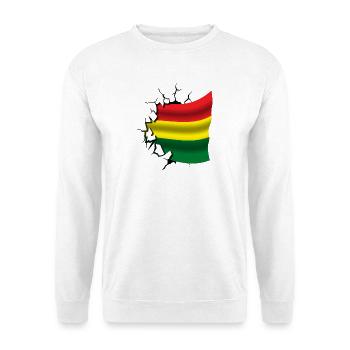 Flagge von Bolivien - Bolivien - Flagge Broken Design - Unisex Pullover - Weiß - Vorne