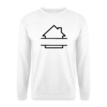 Home simple logo text banner - Unisex Sweatshirt - white - Front