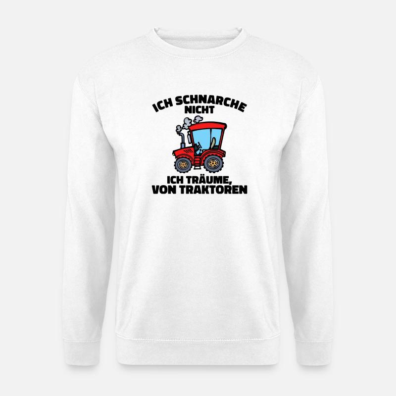 Traktor Statement Fahrzeug Ackerbau Biobauer - Unisex Pullover - Weiß