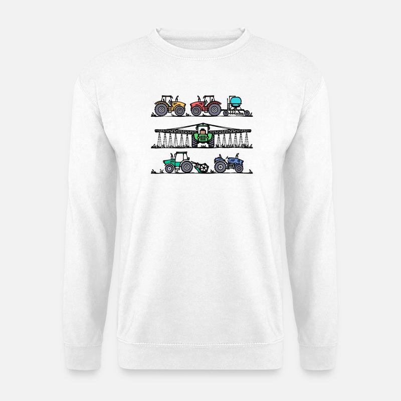 Kraftfahrzeug Feld Ackerbau Nutzfahrzeug Biobauer - Unisex Pullover - Weiß