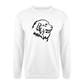 Pyrenean Mountain Dog Head "Black Edition" - Unisex Sweatshirt - white - Front