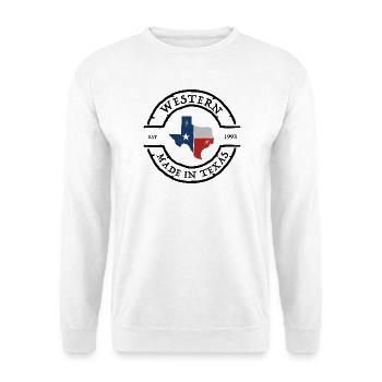 Contour du drapeau du Texas Lone Star - Sweat-shirt Unisexe - blanc - Devant