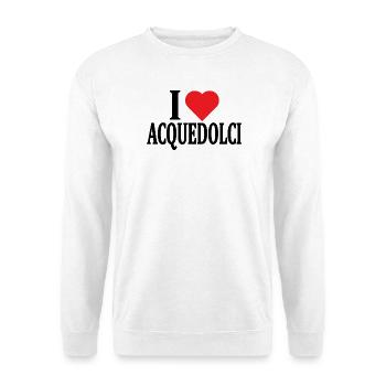 t-shirt I love Acquedolci Sicilia t-shirt - Unisex Sweatshirt - white - Front
