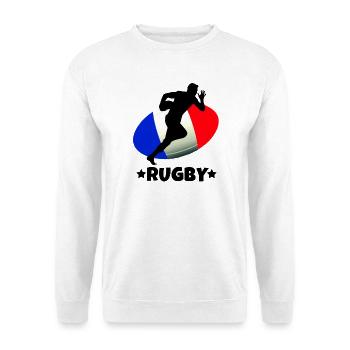 rugby, rugby sport, rugby französisch - Unisex Pullover - Weiß - Vorne