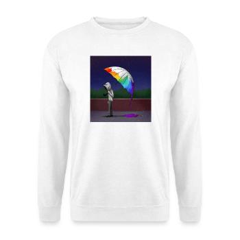 Mélancolie du parapluie arc-en-ciel - Sweat-shirt Unisexe - blanc - Devant