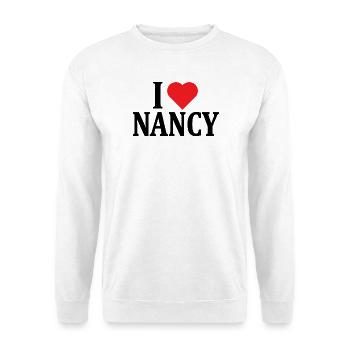 t-shirt name I love Nancy t-shirt gift idea - Unisex Sweatshirt - white - Front