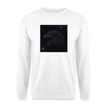 coole vögel mann, weißkopf Seeadler Nachtmuster - Unisex Pullover - Weiß - Vorne