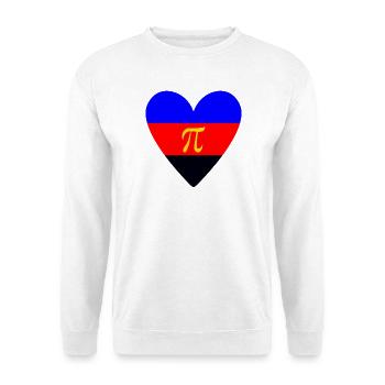 Polyamorie Pride Herzdesign - Unisex Pullover - Weiß - Vorne
