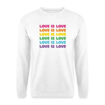 Mois de la fierté - L’amour c’est l’amour - Sweat-shirt Unisexe - blanc - Devant
