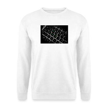 Impression d’art sur le clavier néon WASD - Sweat-shirt Unisexe - blanc - Devant