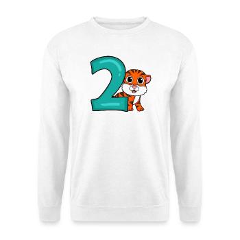 2 birthday 2 years old with animal motif - two - Unisex Sweatshirt - white - Front
