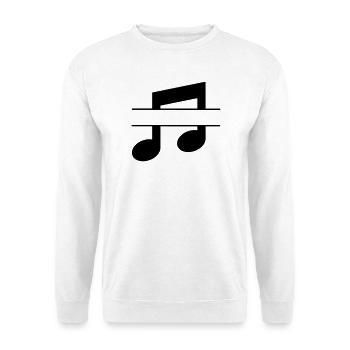 Bannière de texte de note de musique - Sweat-shirt Unisexe - blanc - Devant