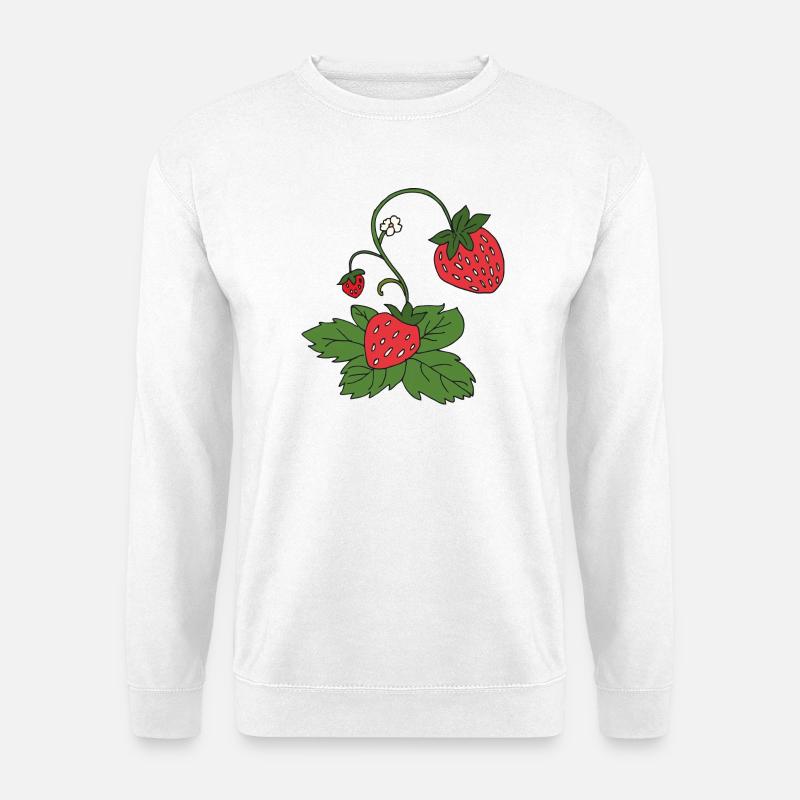 erdbeerpflanze - Unisex Pullover - Weiß