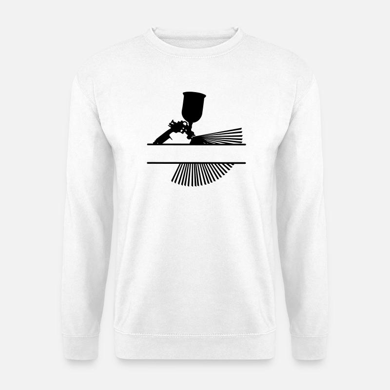 Spray with text banner - Unisex Sweatshirt - white