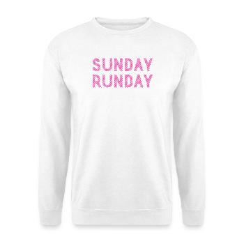 Sonntags-Runday - Unisex Pullover - Weiß - Vorne - Alina (178cm) & Michal (187cm)