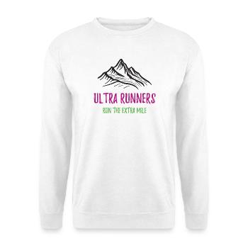 Ultraläufer laufen die Extrameile - Unisex Pullover - Weiß - Vorne
