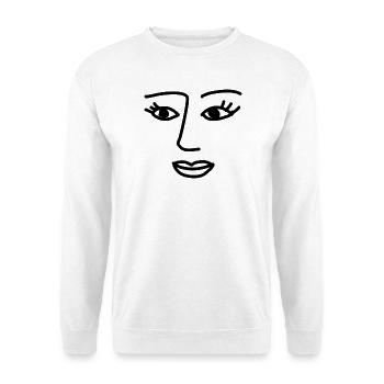 Art Face Artist Woman - Unisex Sweatshirt - white - Front