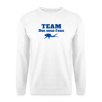 plongée sous-marine, plongeur, masque de plongée - Sweat-shirt Unisexe - blanc - Devant