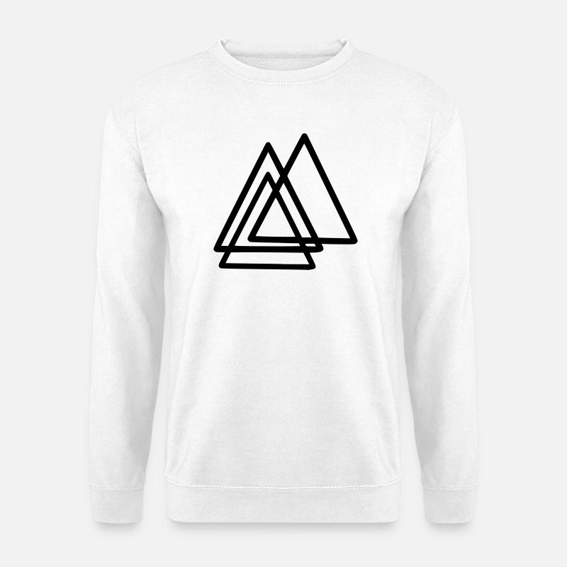 Formen - Dreiecke - Unisex Pullover - Weiß