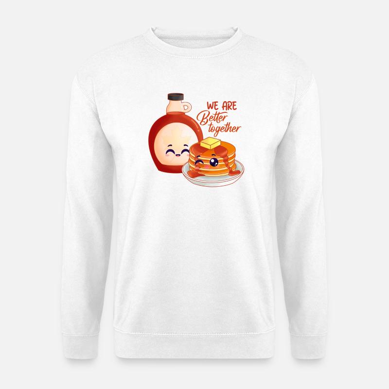pancake, maple syrup, breakfast - Unisex Sweatshirt - white
