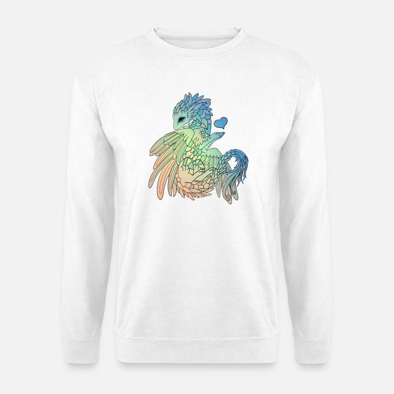 Mystischer Drache - Unisex Pullover - Weiß